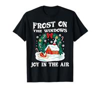 Gelo sulle Finestre Natale Santa Natale Famiglia Celebrazione Maglietta
