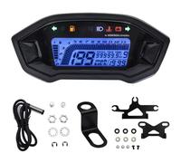 Geloo Tachimetro moto tachimetro 13000 giri/min universale LCD digitale moto Odometro 7 colori retroilluminato misuratore con sensore di velocità e supporto