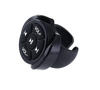 Geloo Tasto di controllo remoto per auto universale per auto, DVD, navigazione, Bluetooth, volante e supporto, telecomando per iOS e Android (7 tasti) (5 tasti)