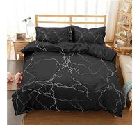 GELOUT Set Copripiumino matrimoniale 180x200cm Tuono Biancostampati 3D, 3 Pezzi Set Di Biancheria Da Letto In Microfibra : 1 Copripiumino E 2 Federe, Per Bambini/Adulti