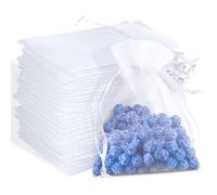gelpretty 100 pezzi Sacchetti Organza 10x15 CM, Bianco Trasparente sacchetti in organza Regaloper in organza, per matrimonio, sacchetti di lavanda, feste e matrimoni