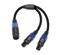 GELRHONR 0,5 m Speakon, cavo per altoparlante, 1 punto, due cavi di prolunga audio, stabilità del segnale, la serratura della cintura non è facile da cadere (1-secondo a 2 volte)