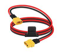 GELRHONR 12AWG XT60 Cavo di Prolunga con 30A Filo di Silicio Fusibile per Ebike, Drone Auto Lipo Caricabatteria, Riscaldamento Elettrico Pannello Solare RV Barca-1M / 3,2ft