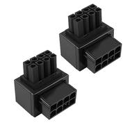 GELRHONR 2 Pack GPU VGA pcie 8 Pin Adattatore di Alimentazione Angolo Retto, Connettore Angolo di 90 gradi Adattatore di Alimentazione Scheda Computer Desktop Scheda Grafica -Nero
