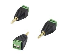 GELRHONR 3,5 mm mono maschio a 2 pin vite terminale, GELRHONR 1/8 di pollice StereoTS spina audio blocco a vite senza saldatura connettori balun per cuffie cuffie e auricolari, confezione da 3