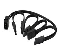 GELRHONR 4pin IDE to 15 Pin SATA Splitter Power Cable, LP4 to 5x15 Pin SATA Power Conversion Line Extension Y-Cable for Hard Disk