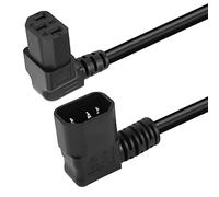GELRHONR 50cm 90 Gradi IEC320 C14 a Giù Angolo C13 PDU Alimentazione Cavo di Prolunga, Angolo Rettangolare C14 Maschio a C13 Femmina Cavo di Alimentazione (Right C14 to Down C13)
