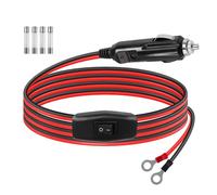 GELRHONR Accendisigari maschio su cavo terminale O-ring, 12 V 24 V, cavo inverter per auto, accendisigari su morsetti con interruttore ON/OFF, fusibile da 15 A (1 M/3,2 Ft)