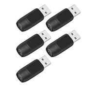 GELRHONR Adattatore da USB a PS/2, confezione da 5 pezzi, da USB A a PS/2, per mouse e tastiera, PC desktop, laptop, notebook, nero