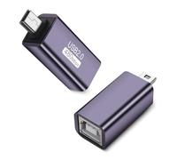 GELRHONR Adattatore Mini USB a USB B, Convertitore da MIDI Femmina a Mini USB 5 Pin Maschio, Compatibile con Stampanti, Pianoforti Digitali, Sintetizzatori, Dispositivi MIDI/Laptop - Confezione da 2