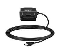 GELRHONR Cavo di alimentazione mini USB OBD per auto, telecamera da cruscotto con pulsante di commutazione, 24 ore di sorveglianza/modalità acc, da 12 - 24 V a 5 V 23 A, per dashcam, GPS o radar, 3,5