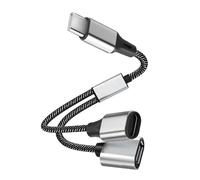 GELRHONR Cavo Splitter USB C a Doppia Femmina, OTG Adattatore di Ricarica Con Female C e A, Extender Hub per Stampante/Tastiera/Flash Drive/Laptop/LED 0,3M (da 1 a 2)