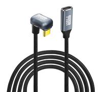 GELRHONR Cavo USB C a USB C 180 Gradi, USB3.2 Gen2 Forma di U Angolato Tipo C Maschio a Femmina Ricarica Rapida PD100W 10Gbps 4K@60Hz per Steam Deck, Tablet, Cellulare (2M/6.5Ft)