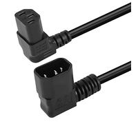 GELRHONR IEC 320 c14 spina maschio a c13 presa femmina,C14 al cavo di estensione dell'alimentazione elettrica ad angolo alto C13 PDU-50cm (Right C14 to Up C13)