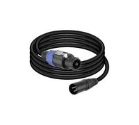 GELRHONR Speakon - Cavo di collegamento maschio a XLR per mixer, preamplificatore, altoparlante, ecc., con tappo a vite (da maschio a XLR maschio 1,8 m)