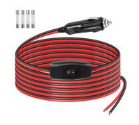 GELRHONR Spina maschio per accendisigari da 12 V con cavo e interruttore on/off, ricambio per presa accendisigari da 15 Amp, cavo resistente con luce LED per auto, radio Cb, compressore d'aria (2 m)