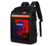 Gelrova Clash Serise - Zaino con LED da 17 pollici, per viaggi e affari, borsa per computer universitaria, regalo per uomini e donne, adatto per computer portatili da 15,6 pollici