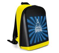 Gelrova LED Zaino con controllo tramite app, display LED dinamico, zaino per laptop, leggero e resistente, spazio multifunzionale per uomini e donne (Giallo)