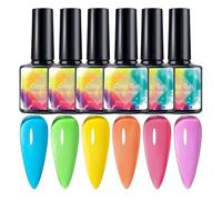 gels Di Gelatina - Gels Di Gell Di Chiodi Lucido Polacco | Smalti In Geel Traslucidi | Nails Art starters Manicure | Kit A Secco Rapido Rosa Rosa Rosso Naturale Per Il Salone Di Pasquo Regalo Per La