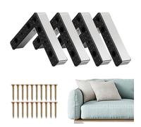 GeluEla 4 rialzi per letto a L, in legno, rialzo per divano, per mobili, gambe del tavolo, per letti, divani e molto altro ancora