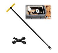 GeluEla Chiave per contatore dell'acqua con strumento a 4 vie in acciaio al carbonio, strumento di spegnimento dell'acqua a forma di T, lunghezza regolabile da 42,9 a 94,5 cm, chiave di arresto