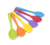 Geluode Cucchiaio in Silicone da 6 Pezzi, Cucchiaio da Cucina Antiaderente, Set di Utensili da Cucina in Silicone Resistente al Calore per mescolare la Cottura