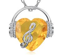 GELVTIC Collana da donna in argento Sterling con nodo infinito, luna, stella, sole, anello, fiocco di neve, ciondolo per ragazze, Cristallo, Zirconia cubica