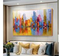 GELYX Poster e stampe di paesaggi di città Stampe astratte moderne Stampe su tela Immagini di arte della parete per soggiorno Decorazioni per la casa Murale 60x90 cm Senza cornice