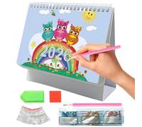 Gem Art Calendar - Desktop Standing 2026 Planner, Monthly Organizer | Time Management Schedule For Office Home School Studio Classroom Meeting Room Desk Supplies And Personal Planning