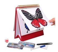 Gem Art Calendar - Gem Dot Art Painting 2026 Desk Calendar | Craft Supplies Desktop Planner For Home Decorations School Studio Shelf Table Entryway