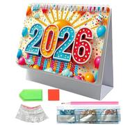 Gem Art - Paper, 19.5x17cm Standing Calendar, High-Temp Resistant Monthly Desktop Calendar | 2026 Decorative Desk Planner For Home School Office Studio Use