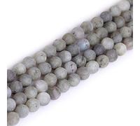 gem-inside grigio naturale labradorite satinato opaco pietra preziosa rotonda sciolto perline per fare gioielli 38,1 cm 8MM N-5923 C