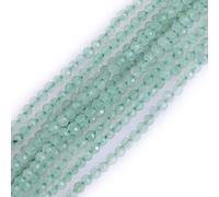 Gem-Inside - Perline di avventurina verde sfaccettate, rotonde, semi preziose, 2 mm, per la creazione di gioielli, filo da 38,1 cm