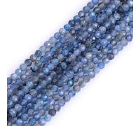 Gem-Inside - Perline distanziali sfaccettate in cianite blu da 3 mm, per la creazione di gioielli, 38,1 cm