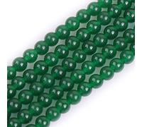 GEM-Inside - Perline rotonde in giada verde, 4 mm, semi preziose, per creazione di gioielli, 4 cm
