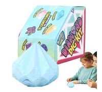 GEM MINING KIT per bambini - Kit scientifico di scavo 7x7x7cm con pietre preziose e cristalli, strumenti di scavo educativo pratico, esemplari reali per l'esplorazione e scoperta | Attività di apprend
