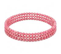 Gemaltic - Braccialetto con cristalli curativi, perline da 4 mm, 63 cm (rodocrosite)