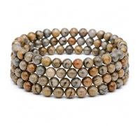Gemaltic - Braccialetto con cristalli curativi, perline da 6 mm, 63,5 cm (Multi Picasso)