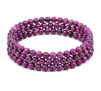 Gemaltic - Braccialetto con cristalli curativi, perline da 6 mm, 63,5 cm (rubino zoisite)