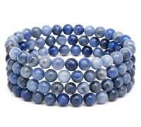 Gemaltic - Braccialetto con cristalli curativi, perline da 6 mm, 63,5 cm (sodalite)