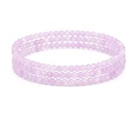Gemaltic Healing Crystal Wrap - Braccialetto con perline da 4 mm, 63 cm (kunzite)