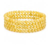 Gemaltic Healing Crystal Wrap - Braccialetto con perline da 6 mm, 63,5 cm (calcite)