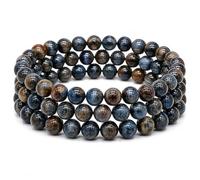 Gemaltic Healing Crystal Wrap - Braccialetto con perline da 6 mm, 63,5 cm (Pitersite)