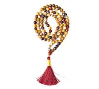 Gemaltic Healing Crystals Jap Mala 108 perline 6 mm sfaccettato gemma mala collana 69 cm circa per meditazione, preghiera, yoga, guarigione Reiki cristallo e rosario uso (Mookaite)