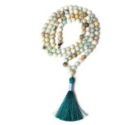 Gemaltic Healing Crystals Jap Mala 108 perline 6 mm sfaccettato gemma mala collana 69 cm circa per meditazione, preghiera, yoga, guarigione Reiki cristallo e rosario uso (Amazzonite multi)