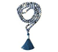 Gemaltic Healing Crystals Jap Mala 108 perline 6 mm sfaccettato gemma mala collana 69 cm circa per meditazione, preghiera, yoga, guarigione Reiki cristallo e rosario uso (sodalite)