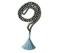 Gemaltic Healing Crystals Jap Mala 108 perline 6 mm sfaccettato gemma mala collana 69 cm circa per meditazione, preghiera, yoga, guarigione Reiki cristallo e rosario uso (ematite)