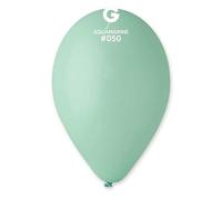 Gemar- Confezione 100 Palloncini, Colore Tiffany, G90/50