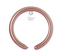 Gemar Palloncini MODELLABILI MANIPOLABILI Q260 Rosa Gold Metal Perlato 100 Pz.