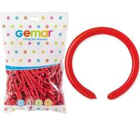 Gemar Palloncini MODELLABILI Q260 Colore Rosso Pastello CONF.100pz